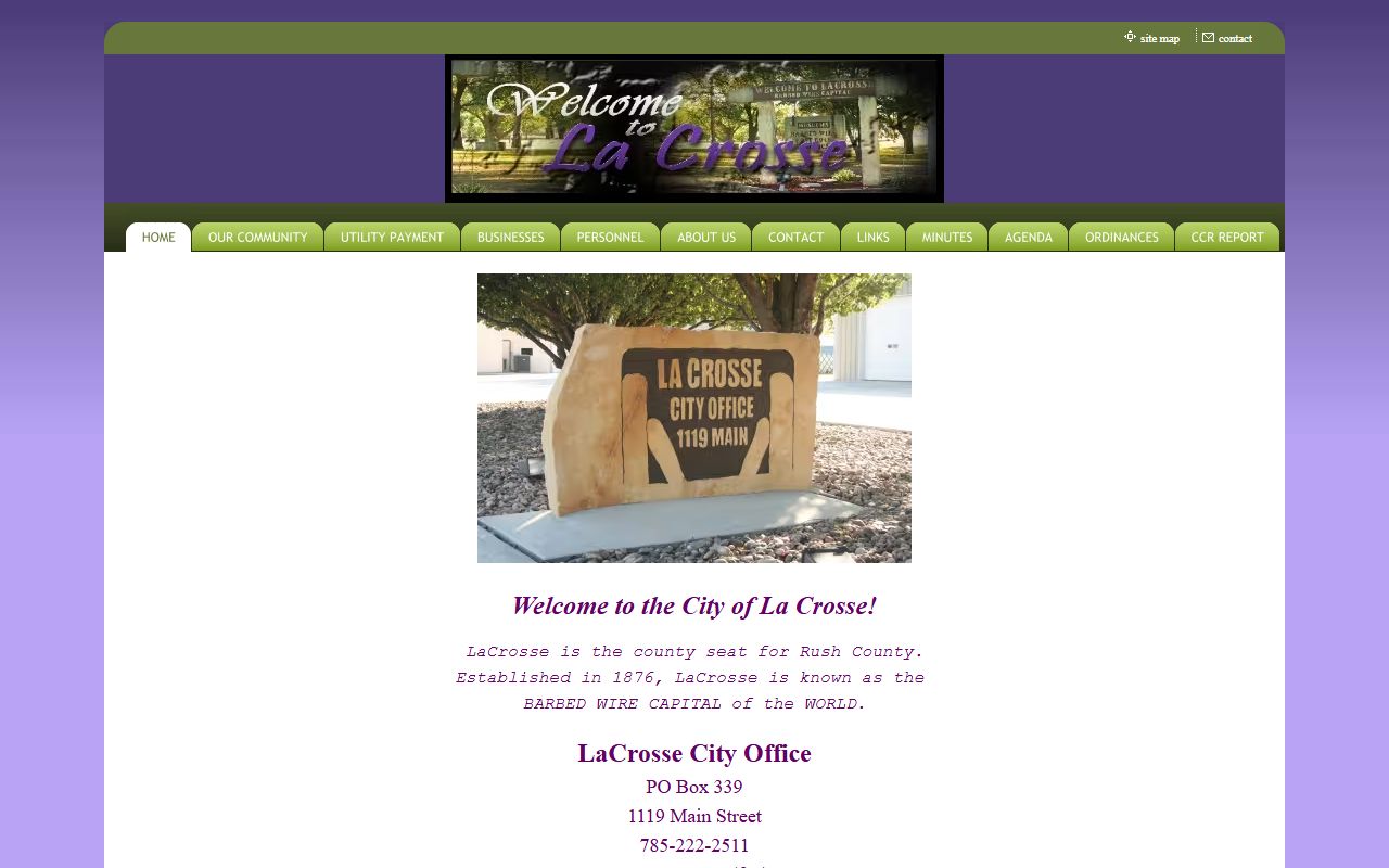Rush County Clerk of the District Court La Crosse city office context