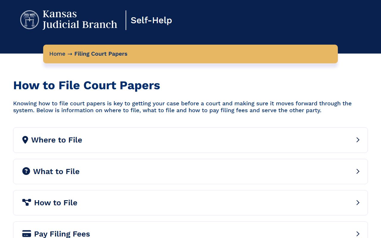 Rush County court dockets Kansas filing document source