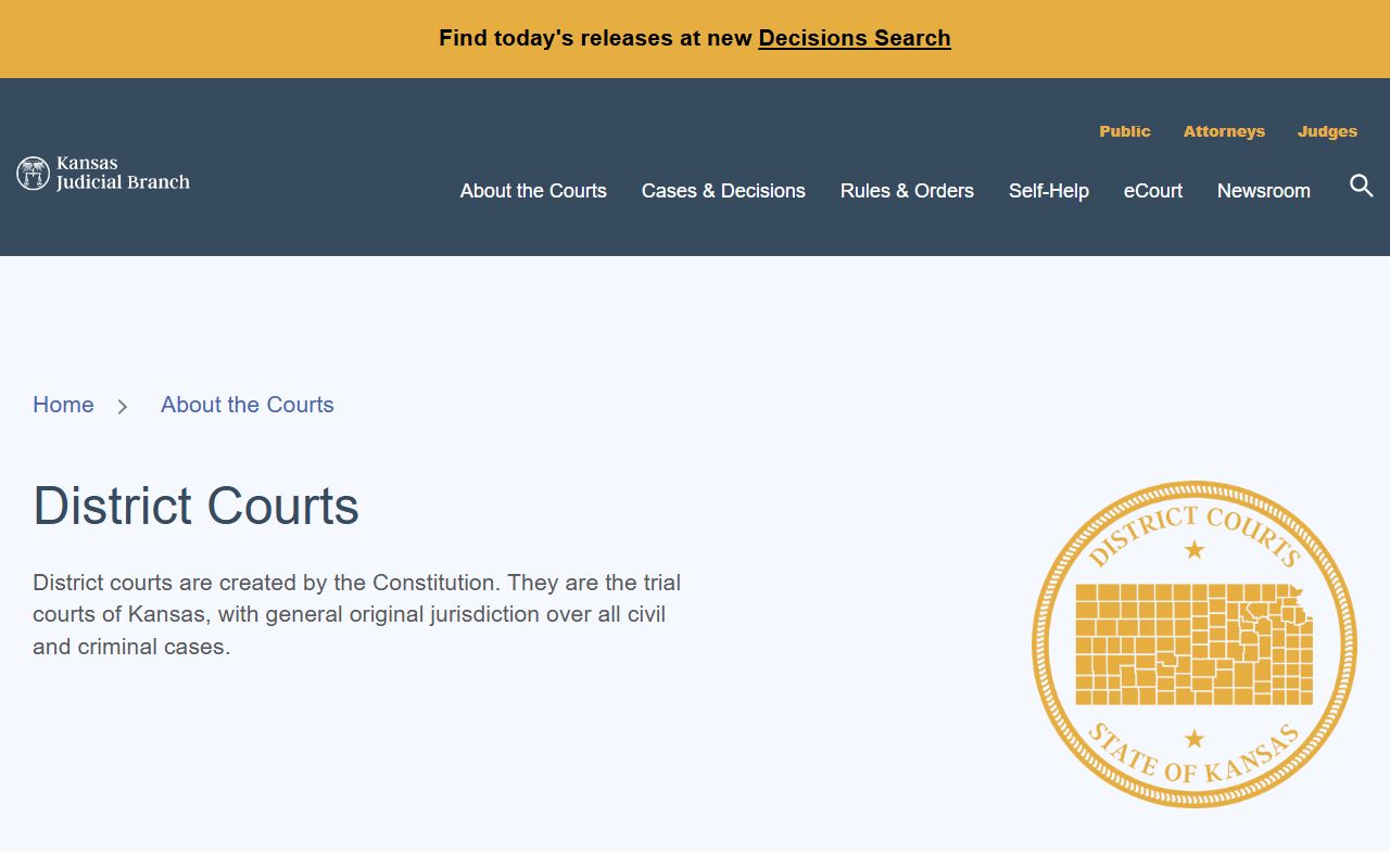 Rush County court records Kansas district court overview