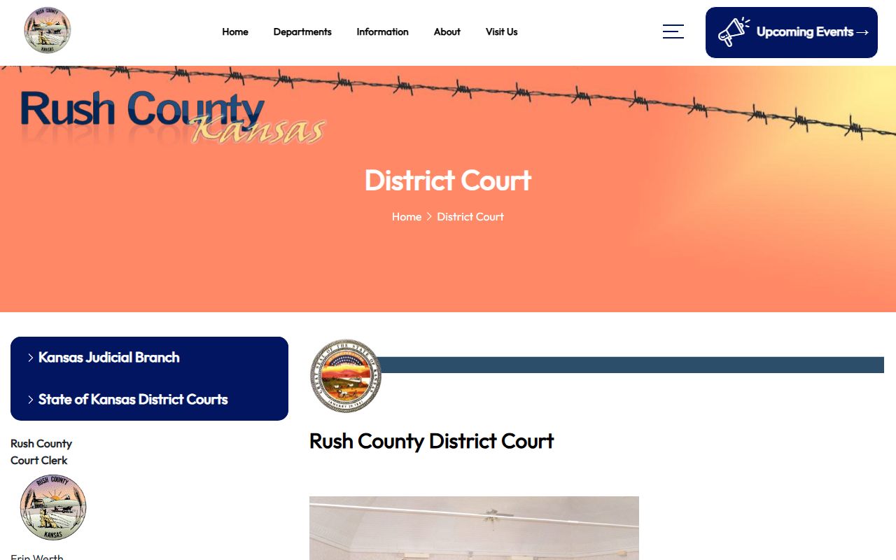 Rush County court records district court local page