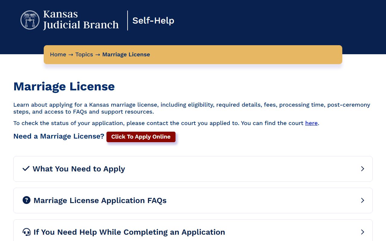 Rush County marriage records Kansas marriage license application
