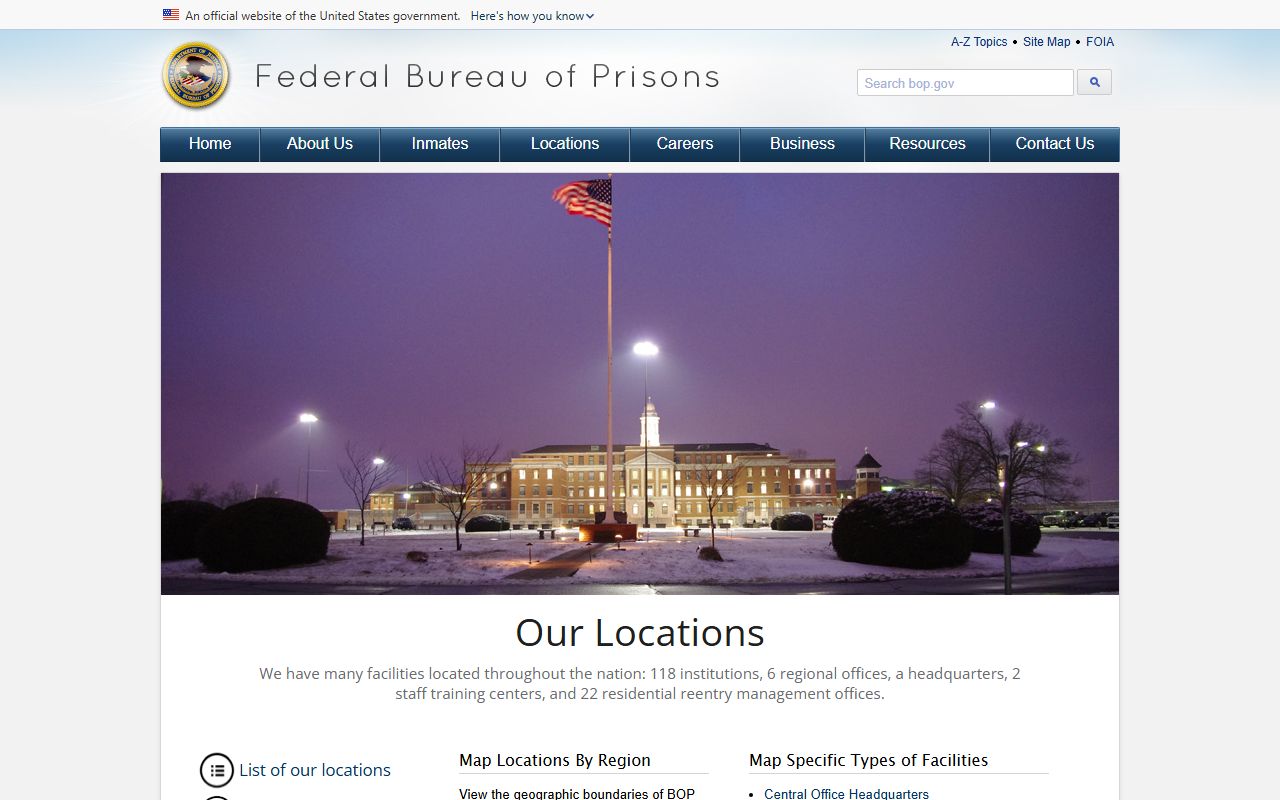 Rush County probate records federal prison location search
