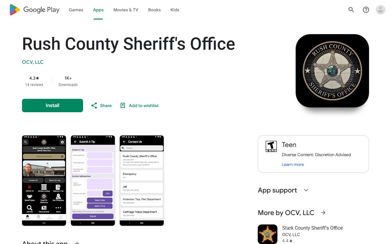 Rush County warrant records sheriff app on Google Play